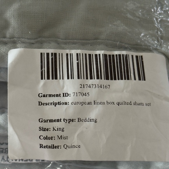 Quince 6-Piece Set of Linen and Airy Cotton Gauze Shams NWT - Picture 5 of 11